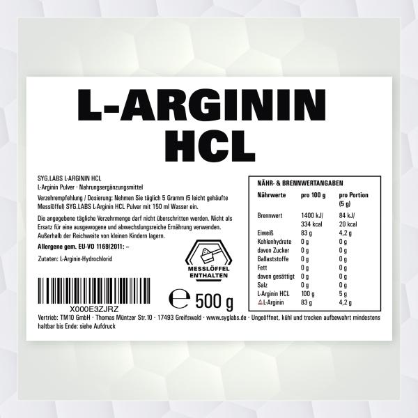 L-Arginin HCL Pulver 500g